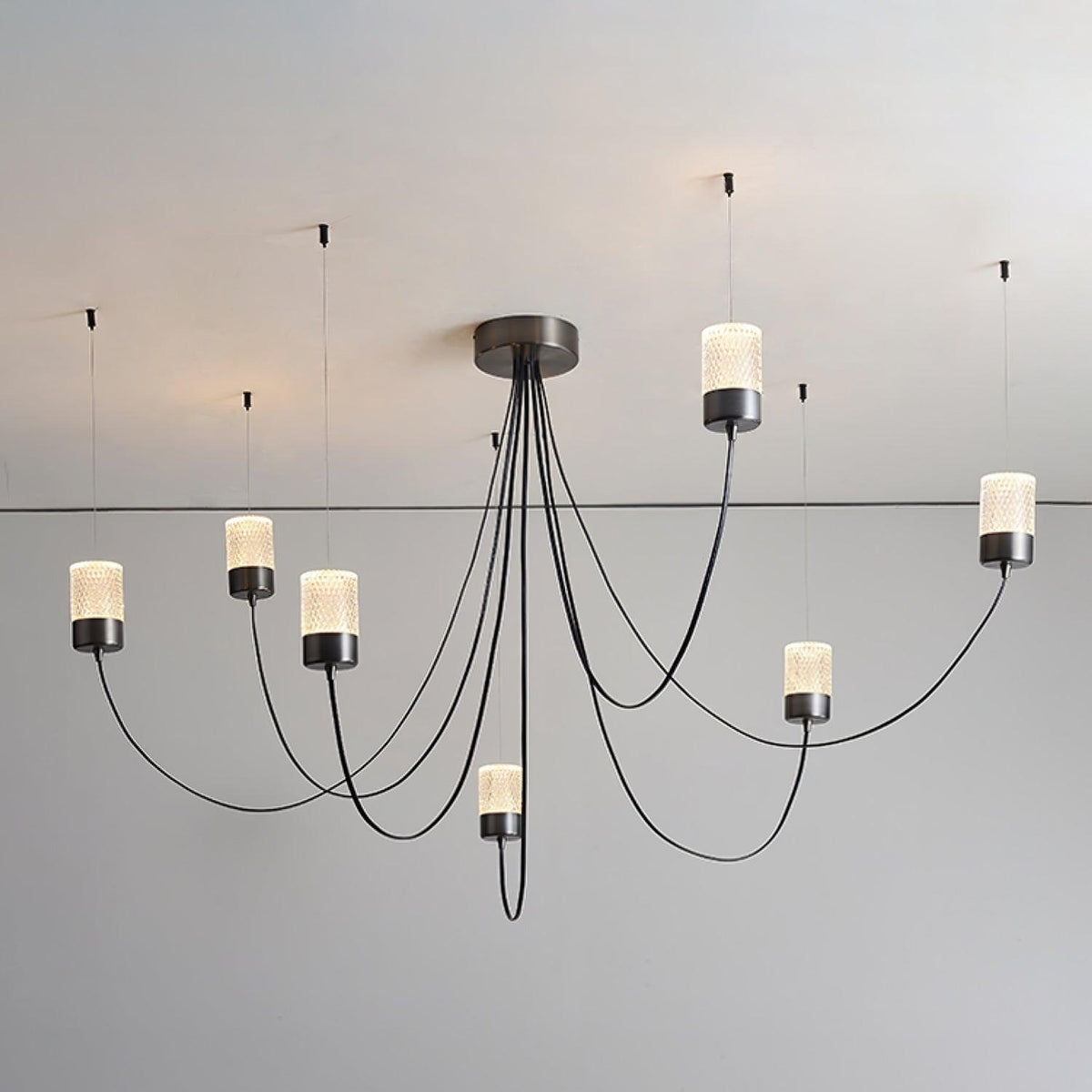 Veluaria Chandelier Swaying Elegance Glass