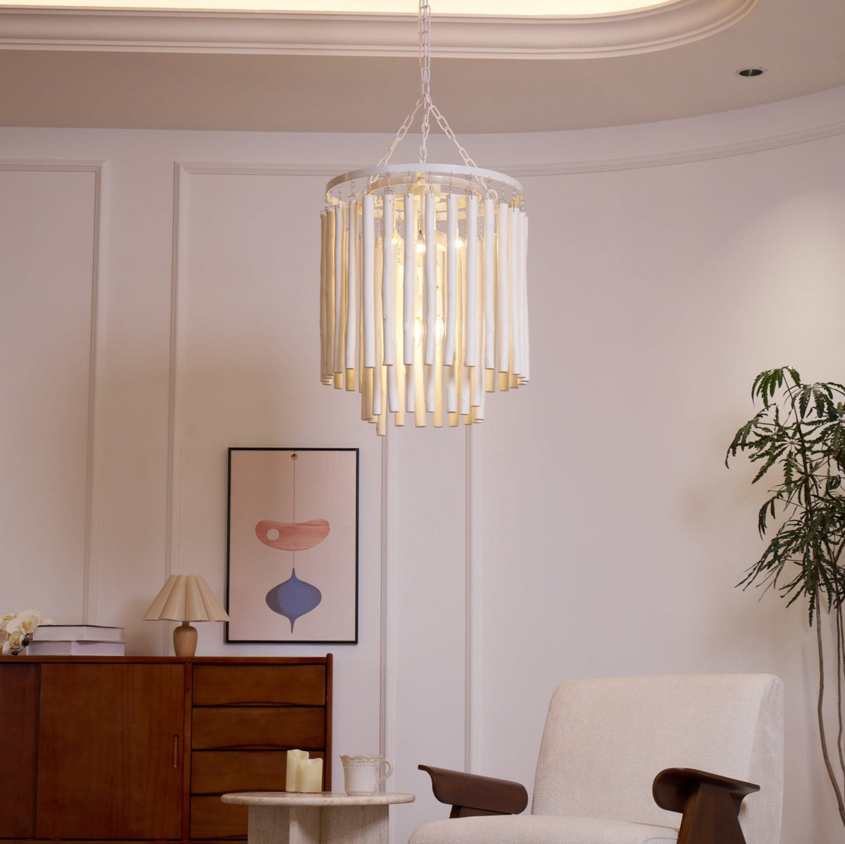 Nyphaiel Postmodern Luxury Wood Chandelier