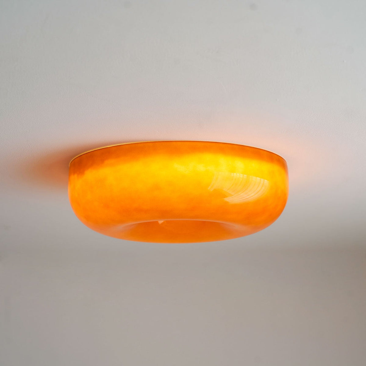 Ziola Swirl Glass Flush Mount Ceiling Light