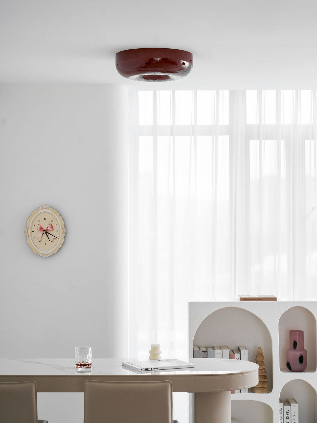 Ziola Swirl Glass Flush Mount Ceiling Light