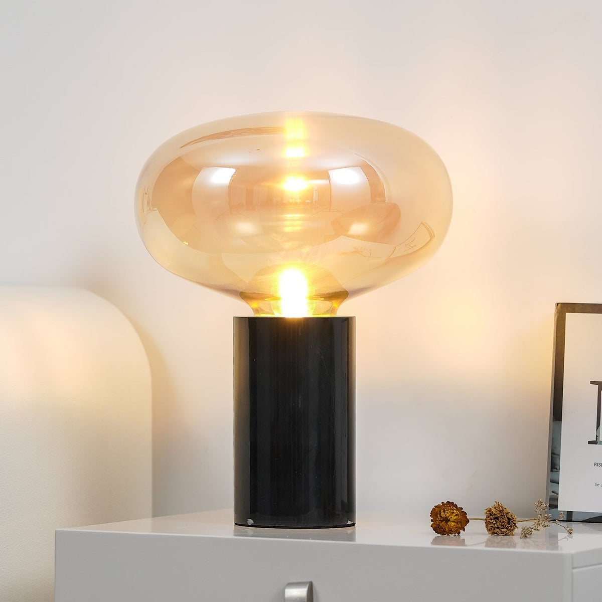 Rova Marble Industrial Table Lamp