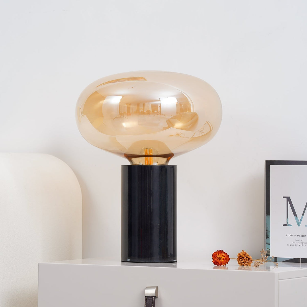 Rova Marble Industrial Table Lamp