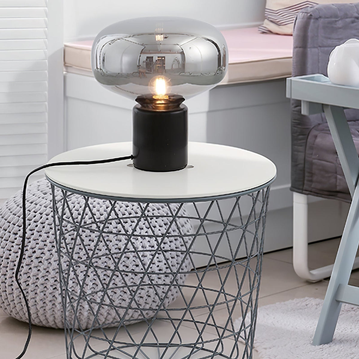 Rova Marble Industrial Table Lamp