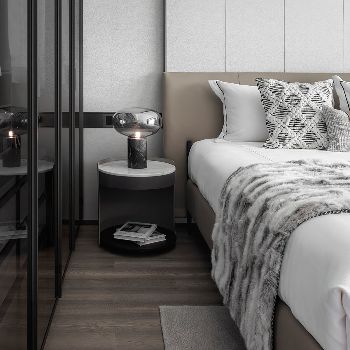 Rova Marble Industrial Table Lamp