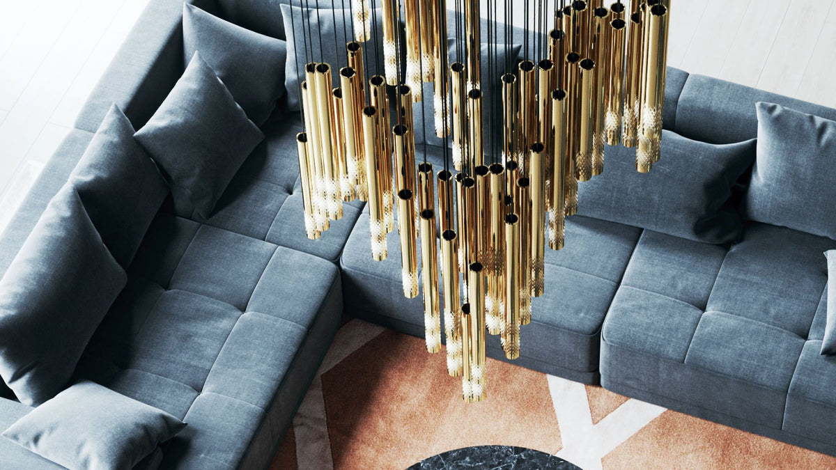 Ovynira Gold Rod Chandelier