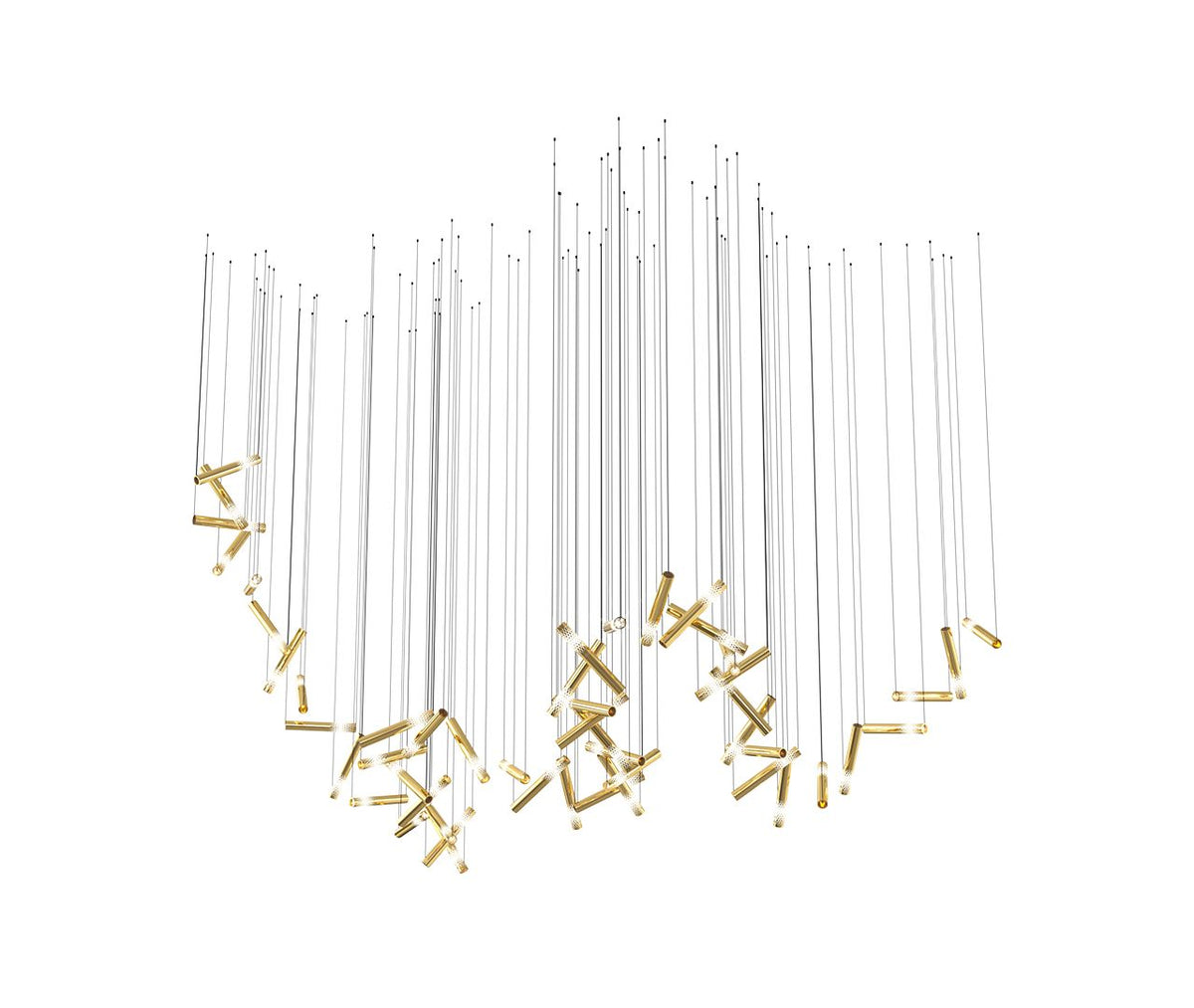 Ovynira Gold Rod Chandelier