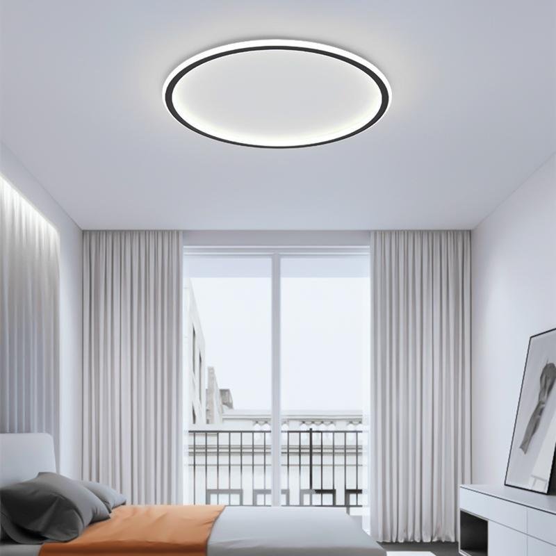 Bertina Round Framed Industrial Metal Flush Mount Ceiling Lights - Lamp Outdoor