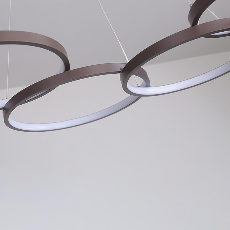 3 Rings Chandelier Dimmable Ceiling Lights with Remote Control - Lamp Outdoor