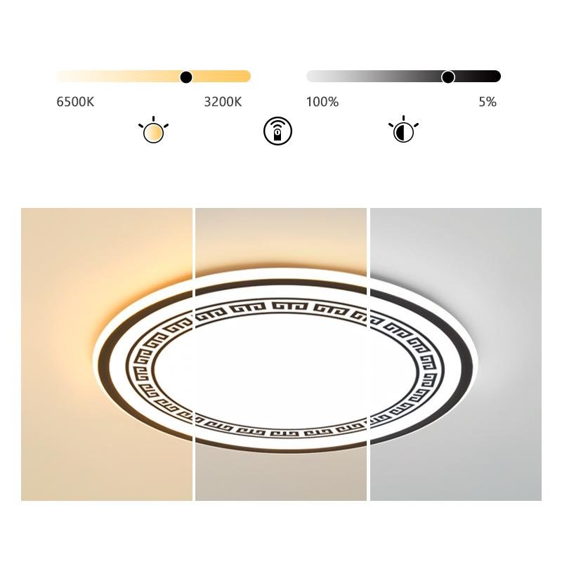 Eastern Round LED Integrated Flush Mount Ceiling Light - Lamp Outdoor