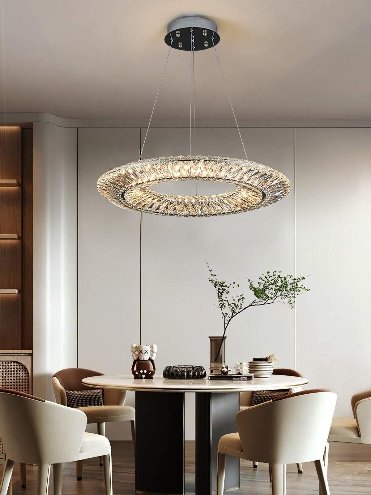 Tev Chandelier Geometric Crystal LED Elegant