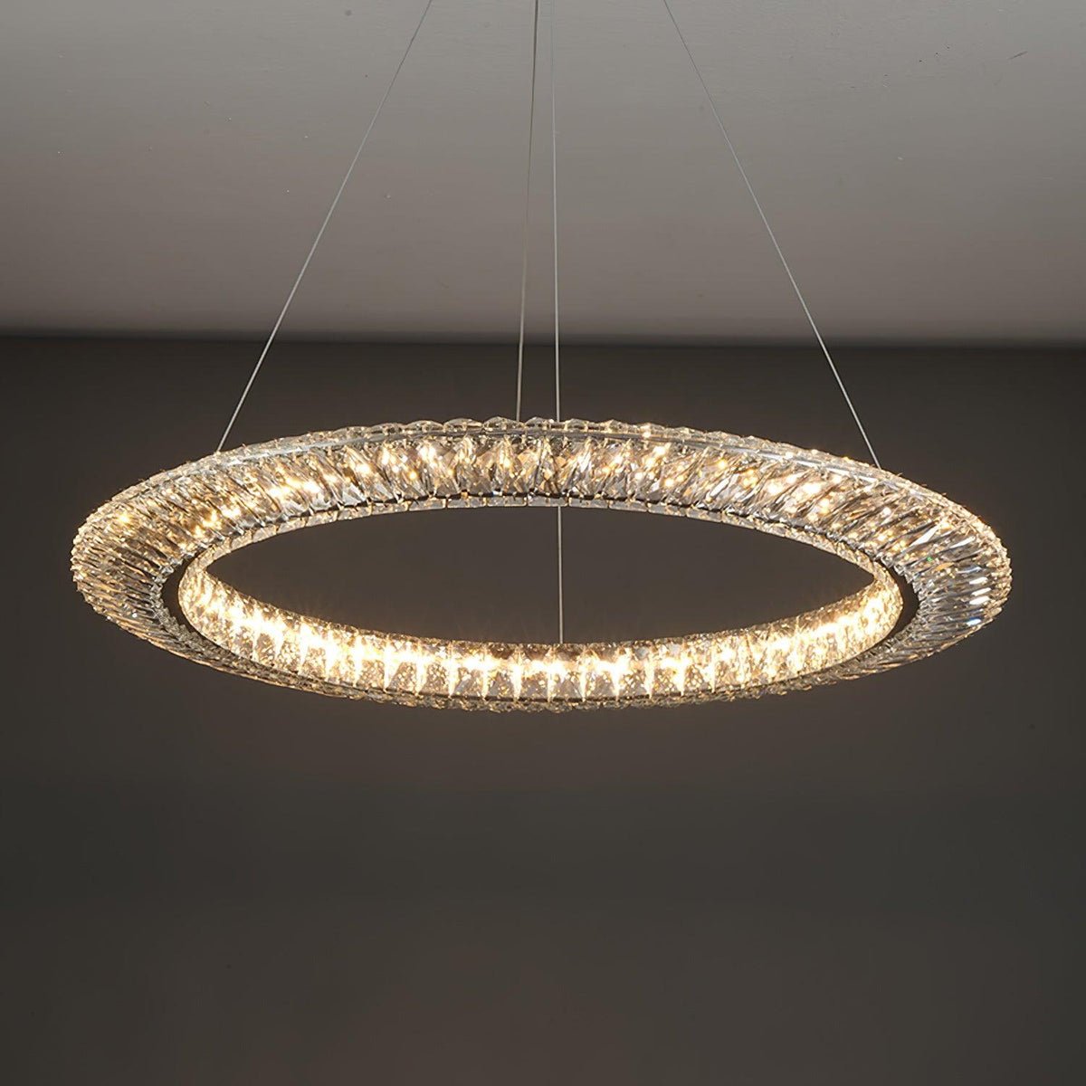 Tev Chandelier Geometric Crystal LED Elegant