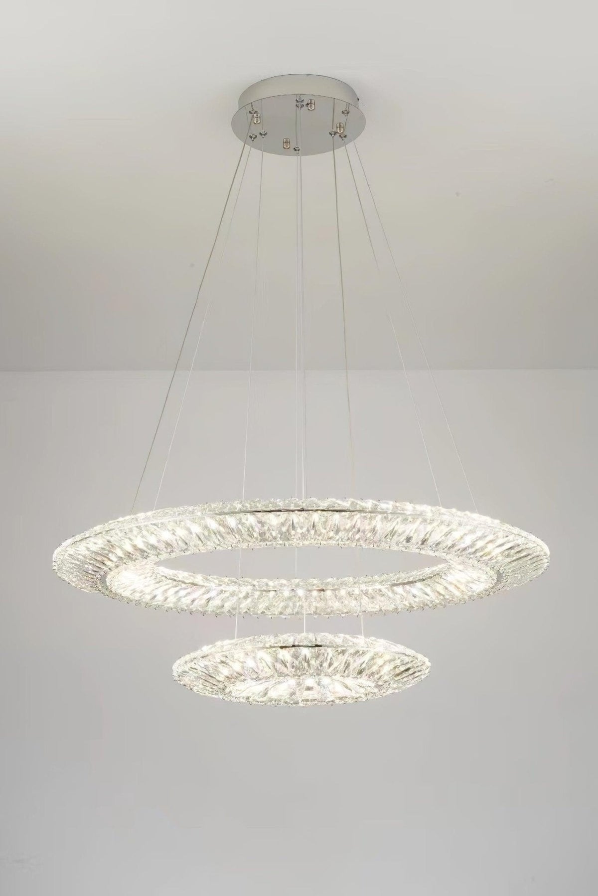 Tev Chandelier Geometric Crystal LED Elegant