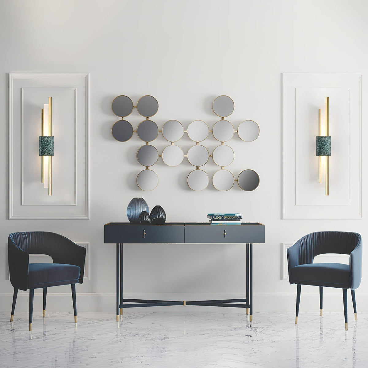 Evely Premium Nordic Art Plug In Marble Wall Light