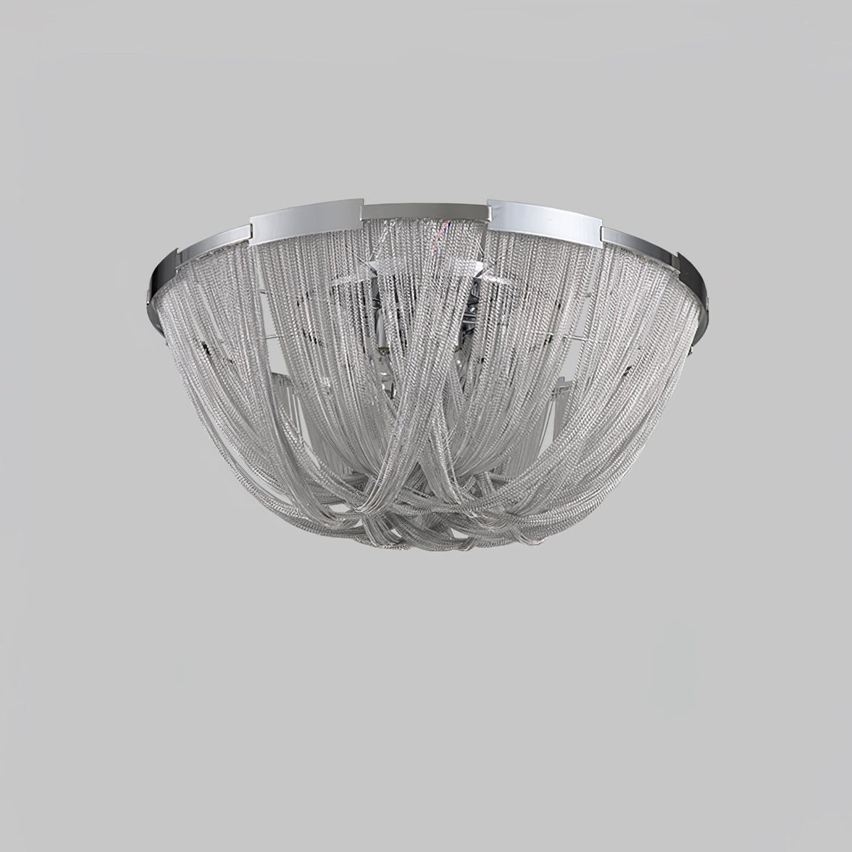 Talj Ceiling Light Tassel Aluminum Chain Nickel Frame