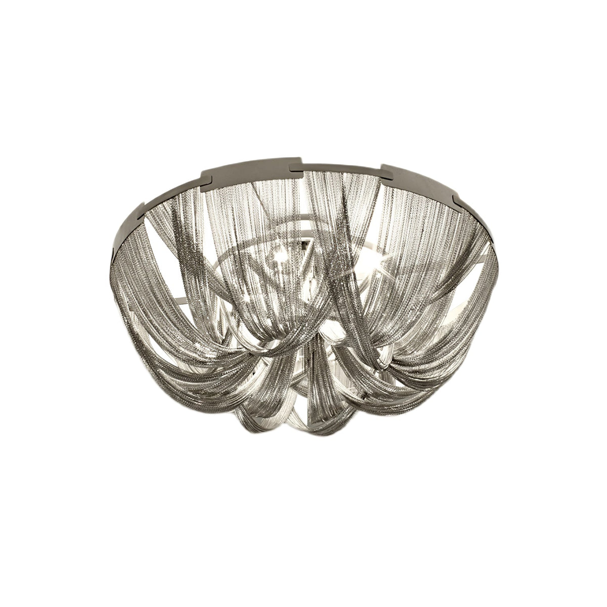 Talj Ceiling Light Tassel Aluminum Chain Nickel Frame