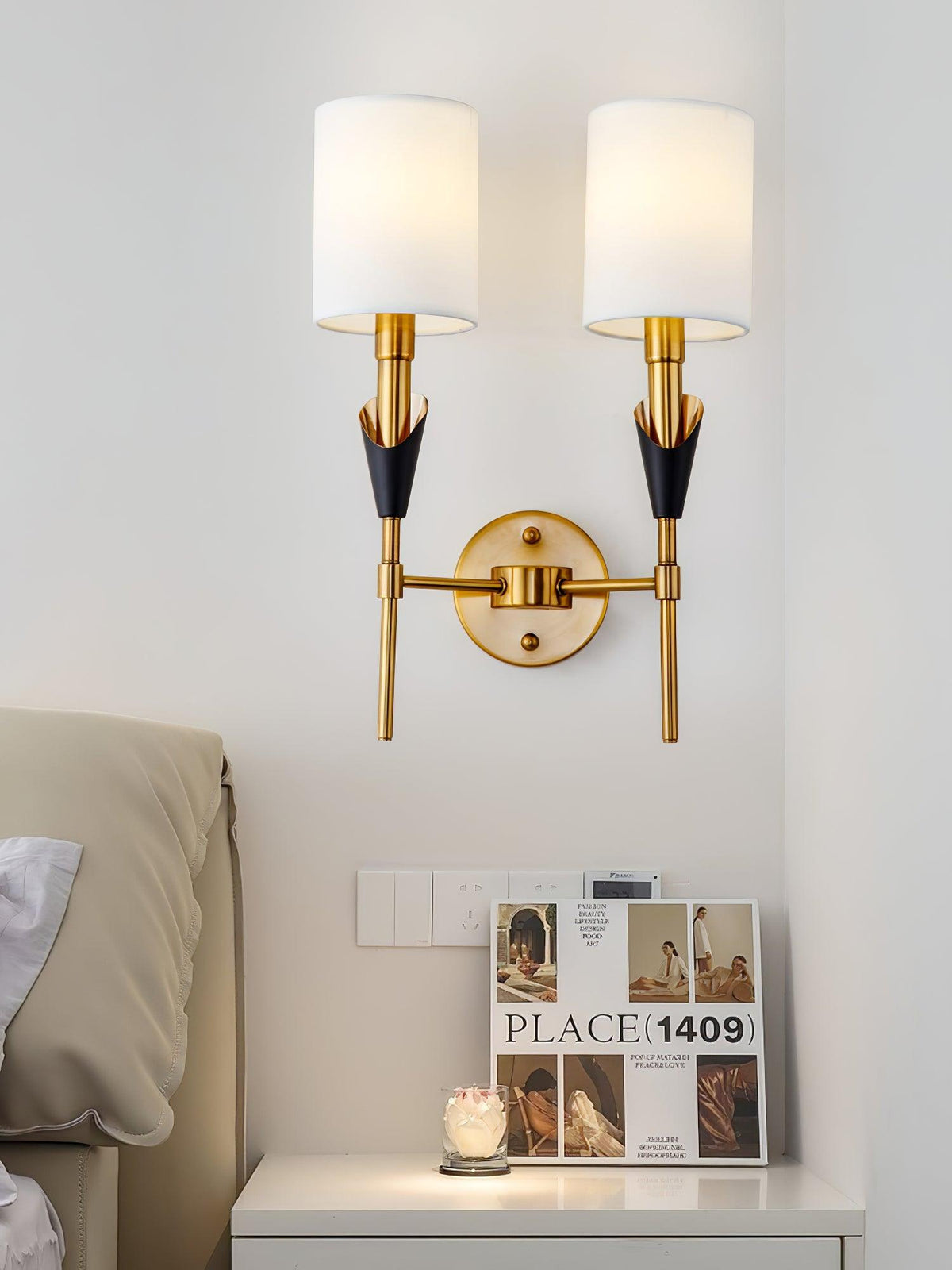 Eurzorira Fabric Wall Light