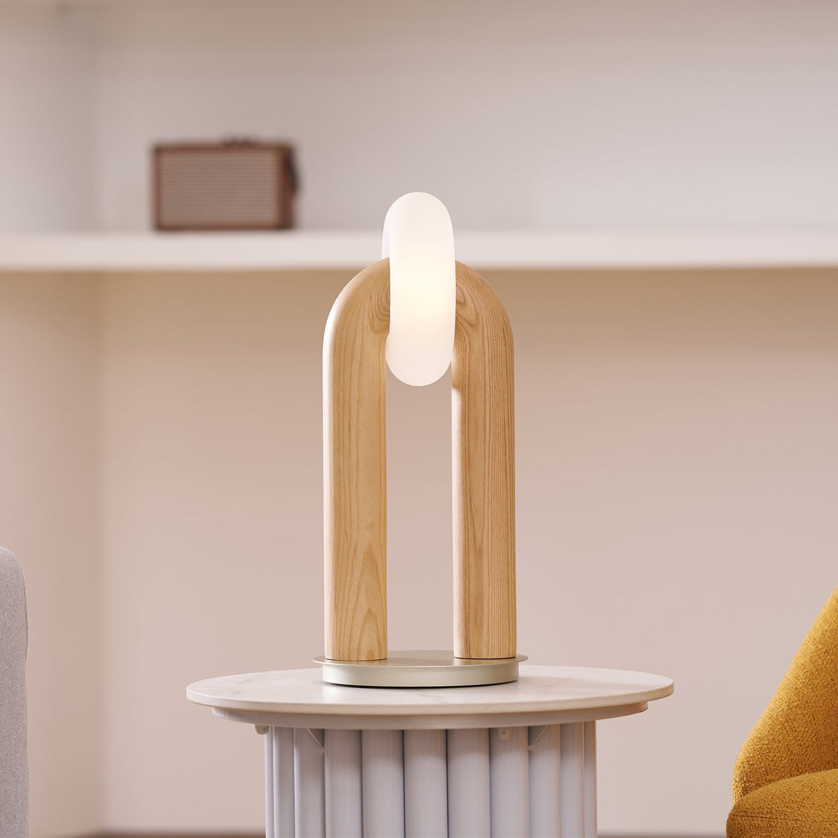 Raelix Wood Vintage Table Lamp