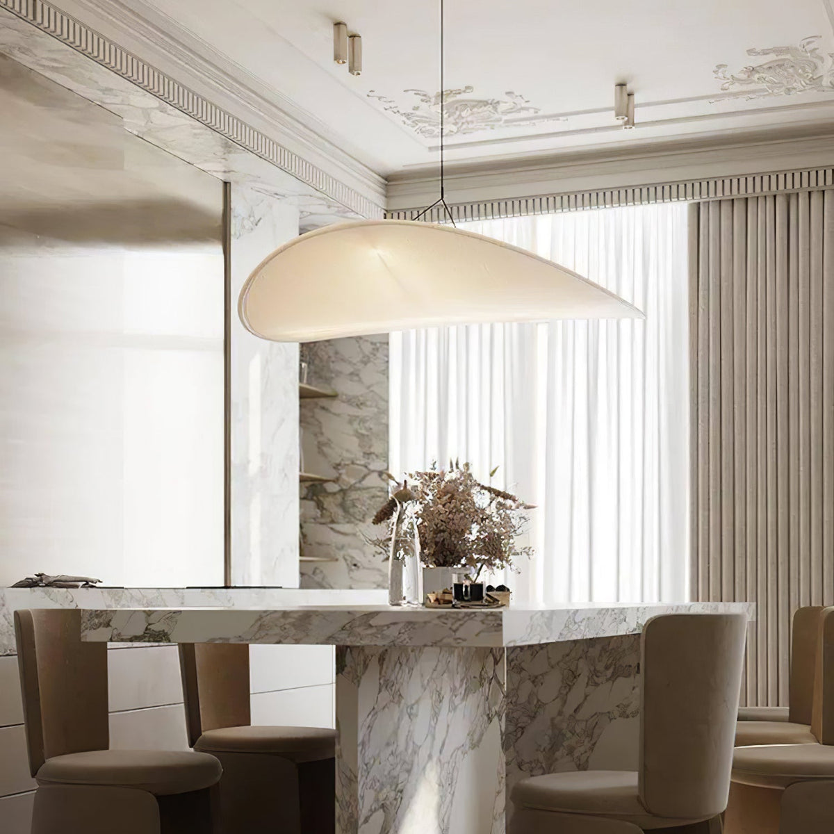 Luminette Minimalist Silk Pendant Light