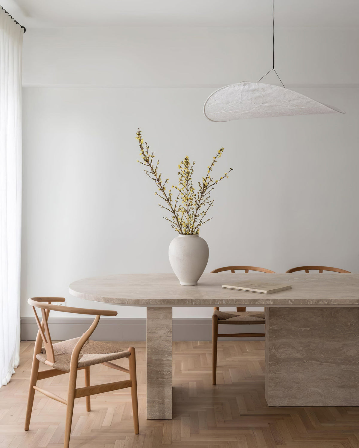 Luminette Minimalist Silk Pendant Light