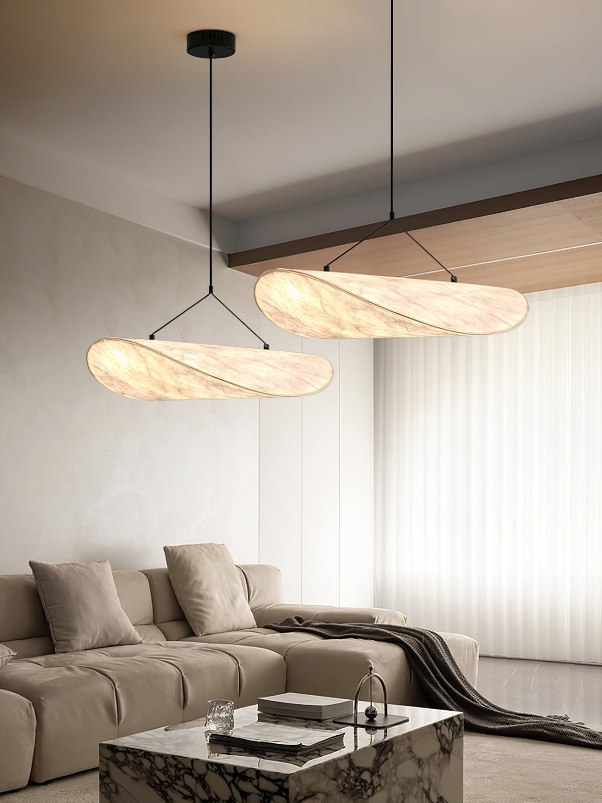 Luminette Minimalist Silk Pendant Light
