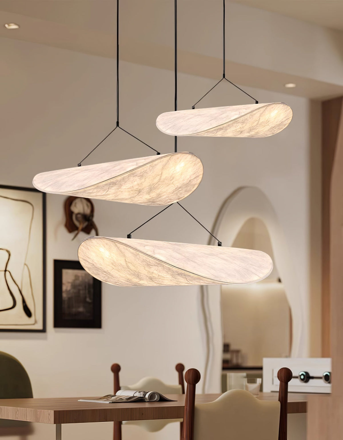 Luminette Minimalist Silk Pendant Light