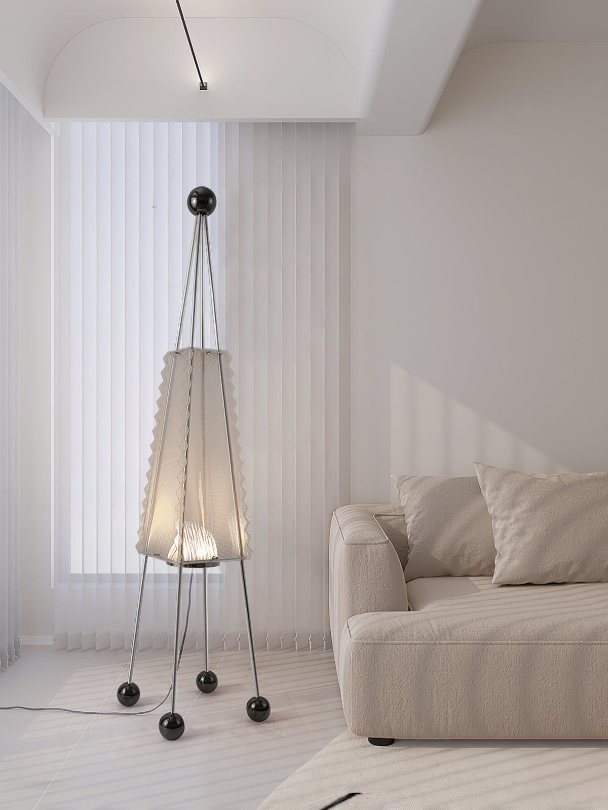 Tetra Industrial Acrylic Floor Lamp