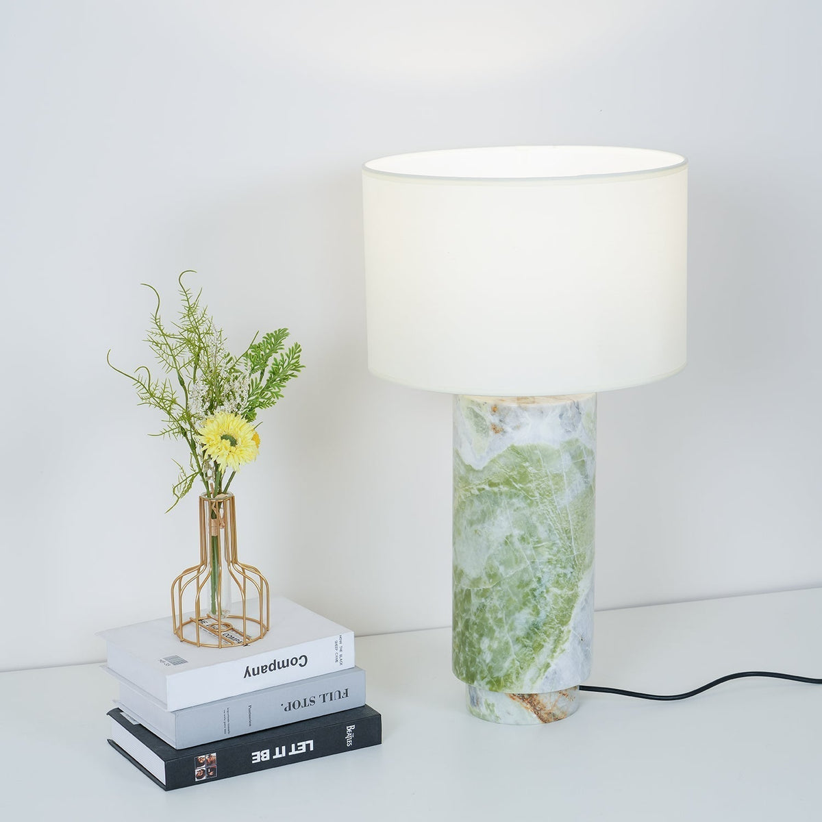 Xavi Marble Fabric Table Lamp