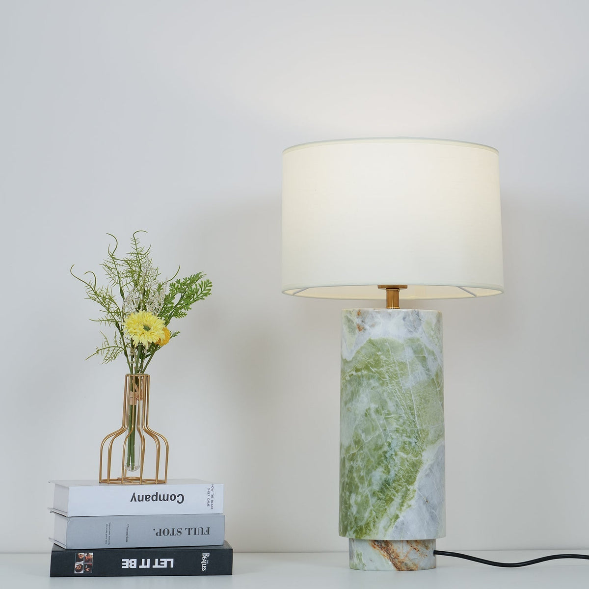 Xavi Marble Fabric Table Lamp