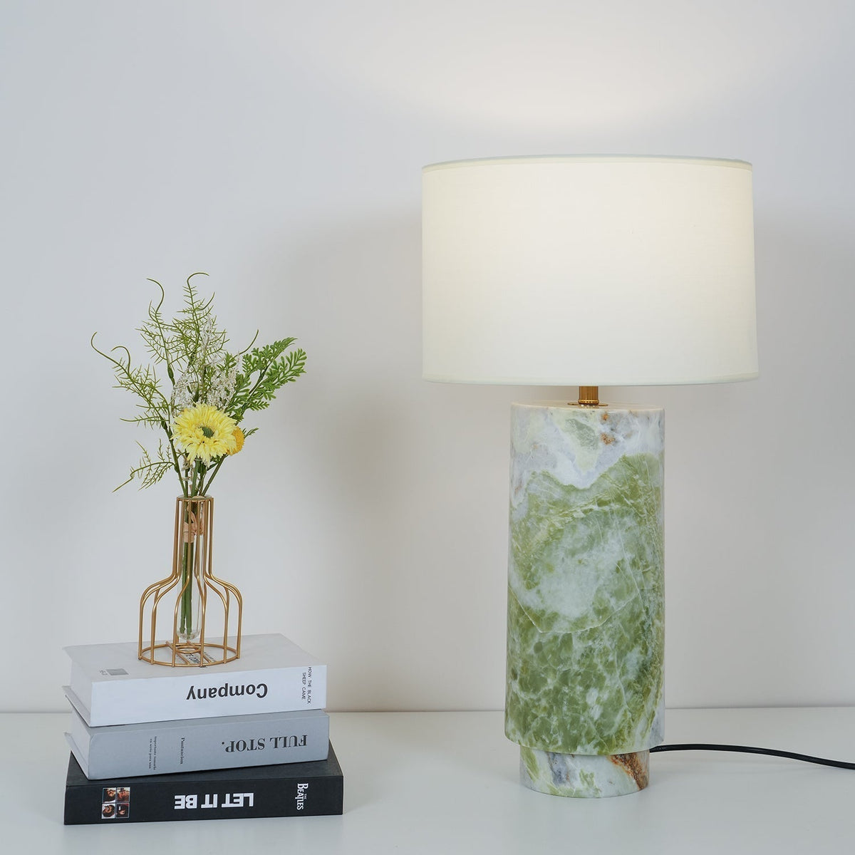 Xavi Marble Fabric Table Lamp