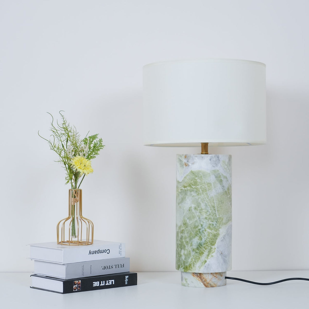 Xavi Marble Fabric Table Lamp