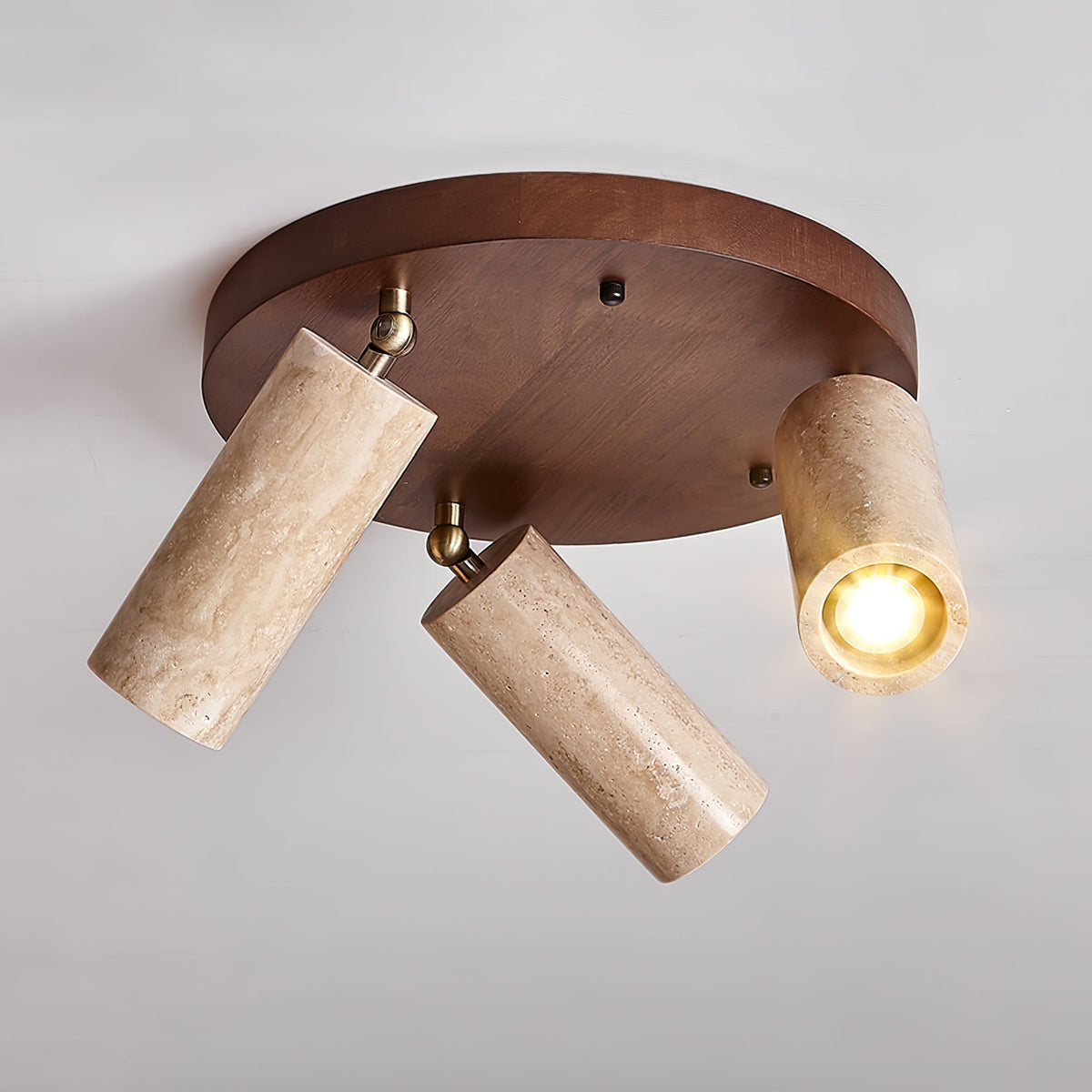 Zevenion Multi-Arm Travertine Ceiling Light