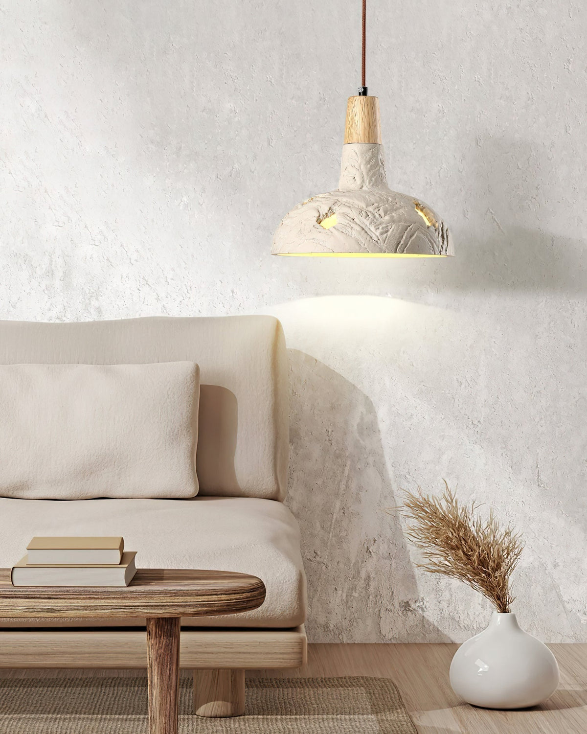Ormarion Nordic Art Carve Cement Pendant Lamp