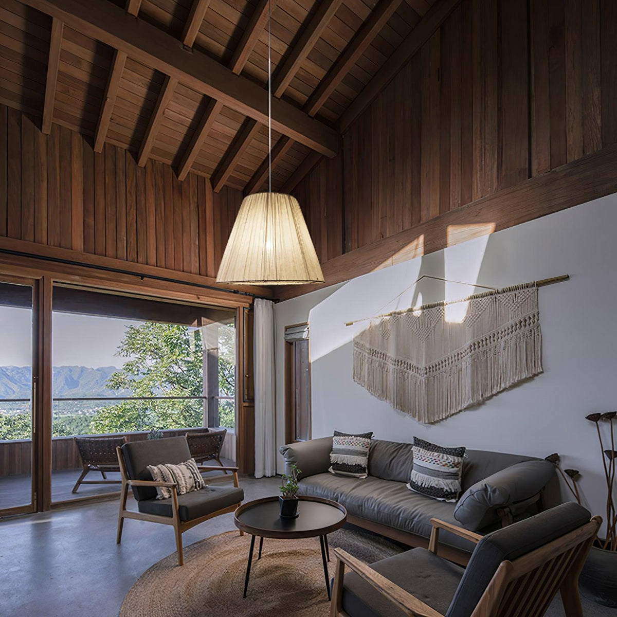 Docan Fabric Retro Pendant Lamp