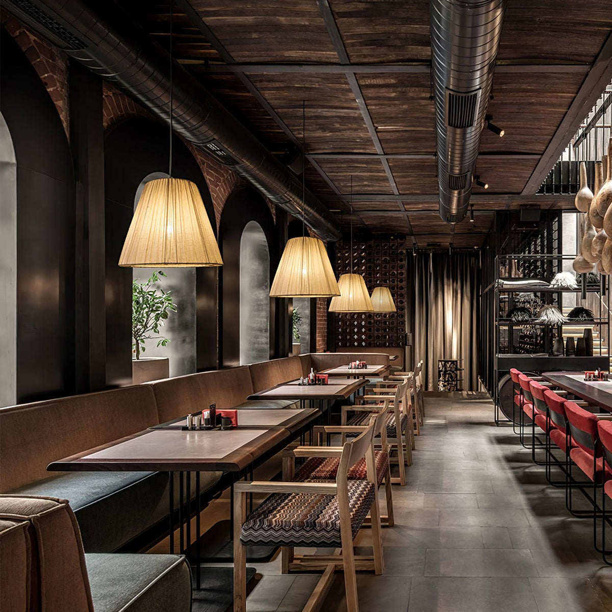 Docan Fabric Retro Pendant Lamp