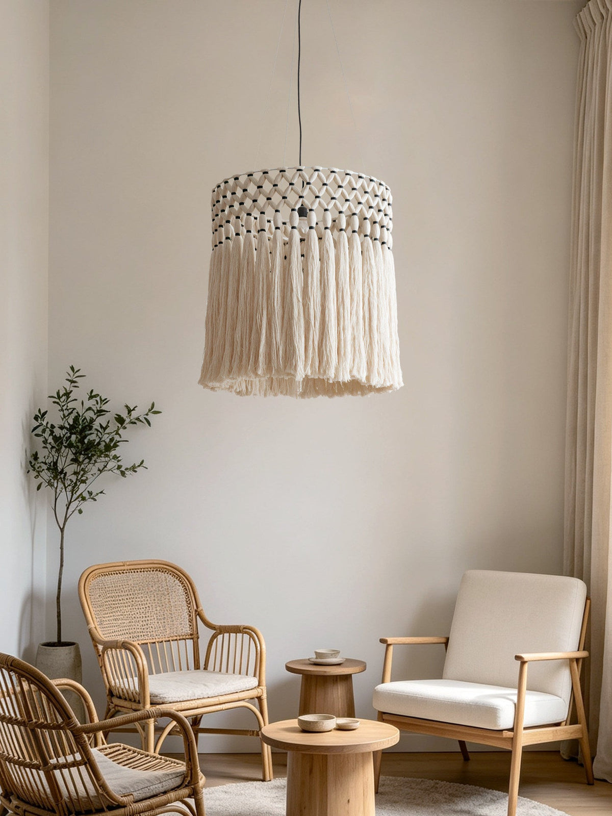 Ulmont Macrame Tassel Pendant Lamp