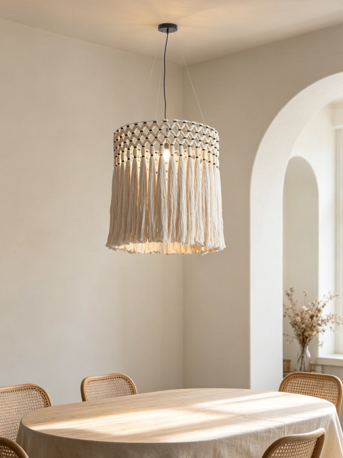 Ulmont Macrame Tassel Pendant Lamp