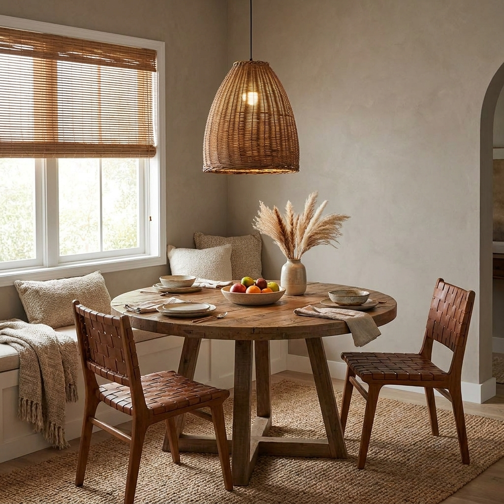 Jarrowcombe Woven Rattan Pendant Lamp