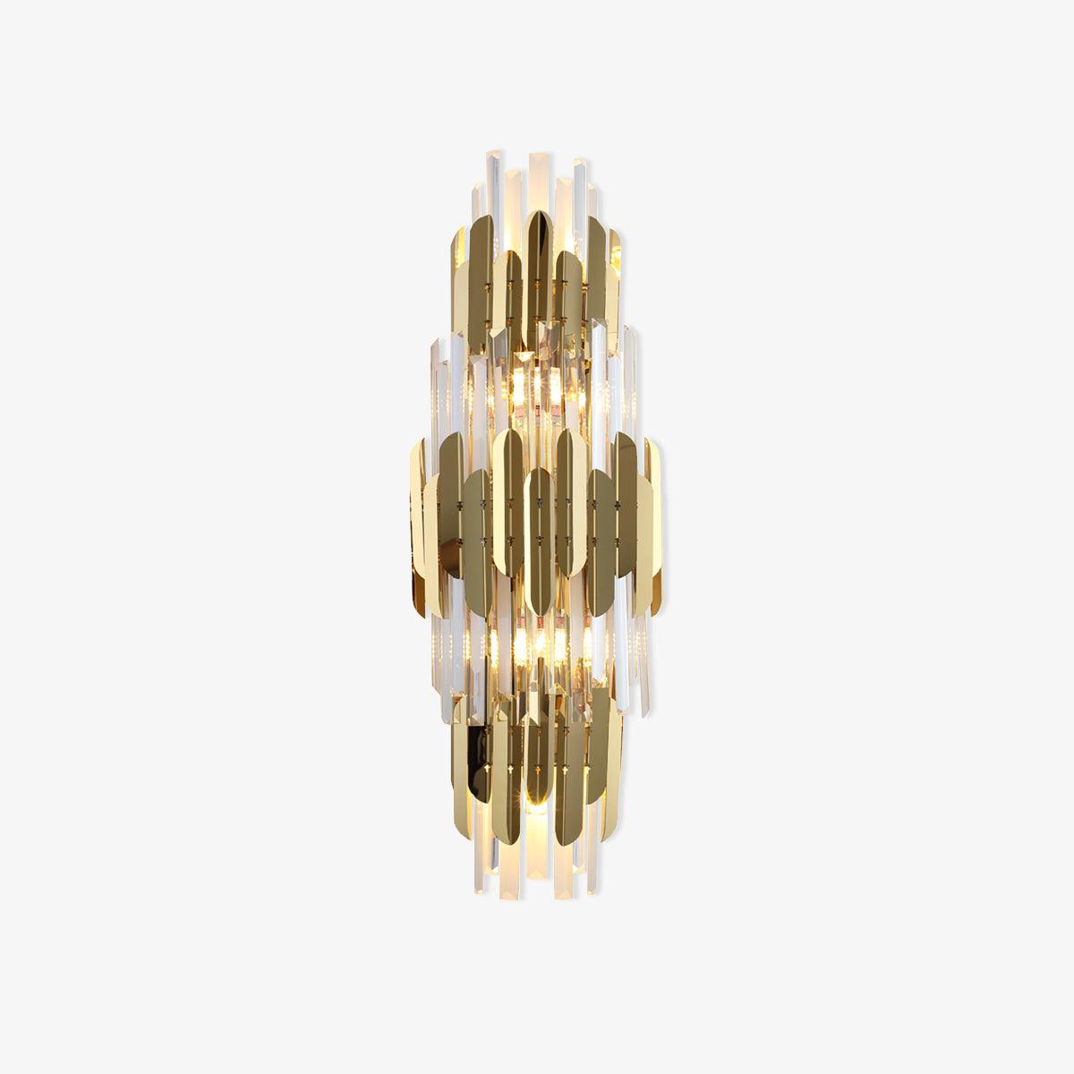 Elyoaria Nordic Art Three Layer Crystal Wall Light