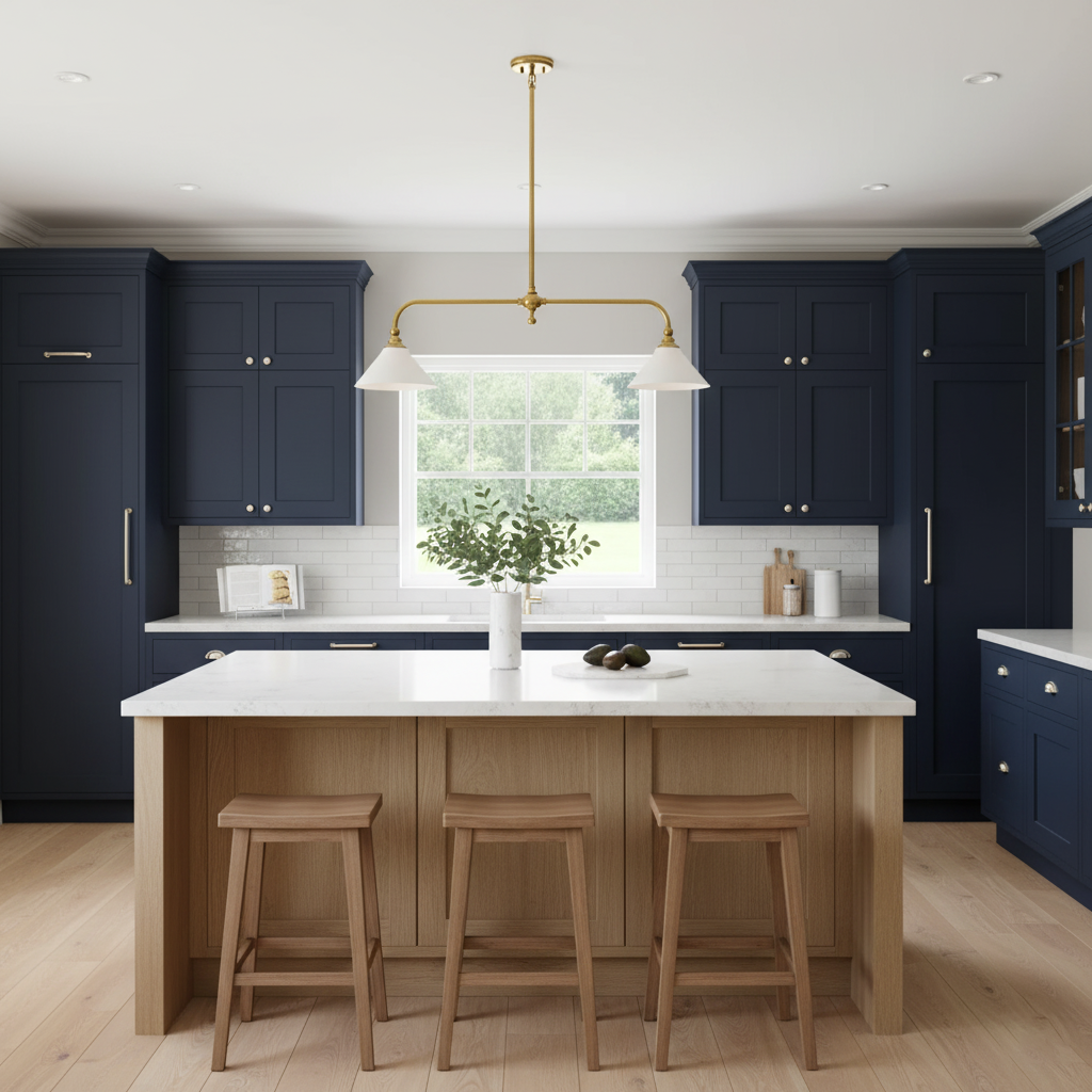 Veima Brass Linear Pendant Light