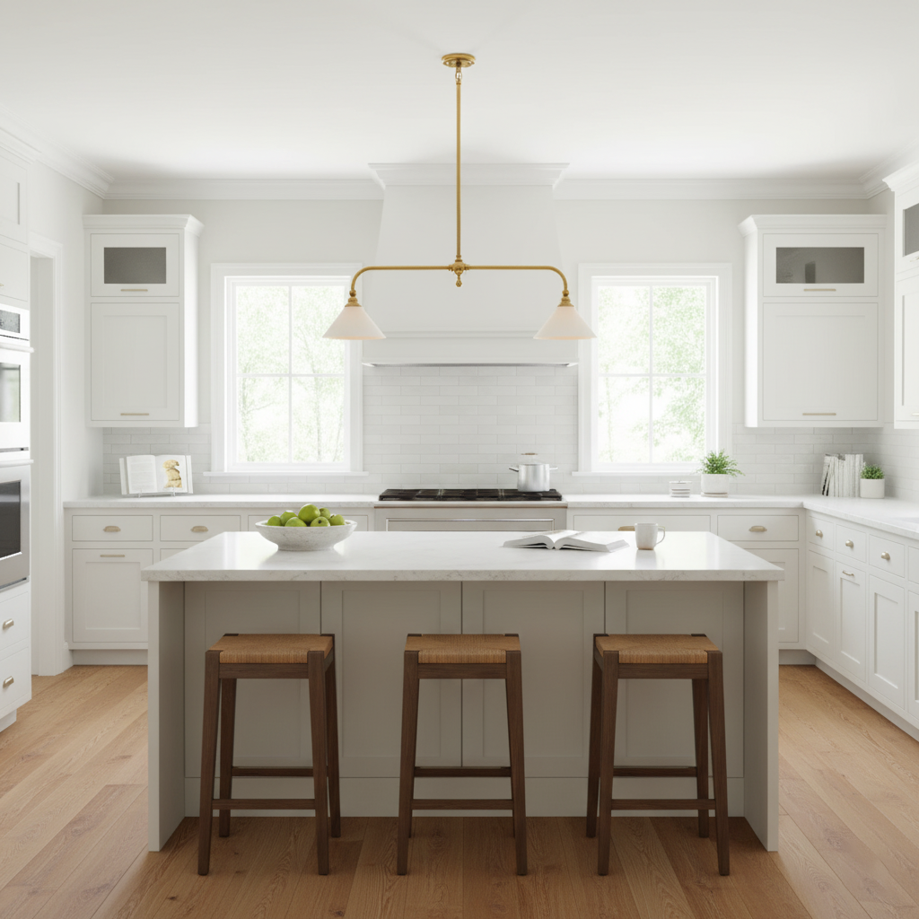 Veima Brass Linear Pendant Light