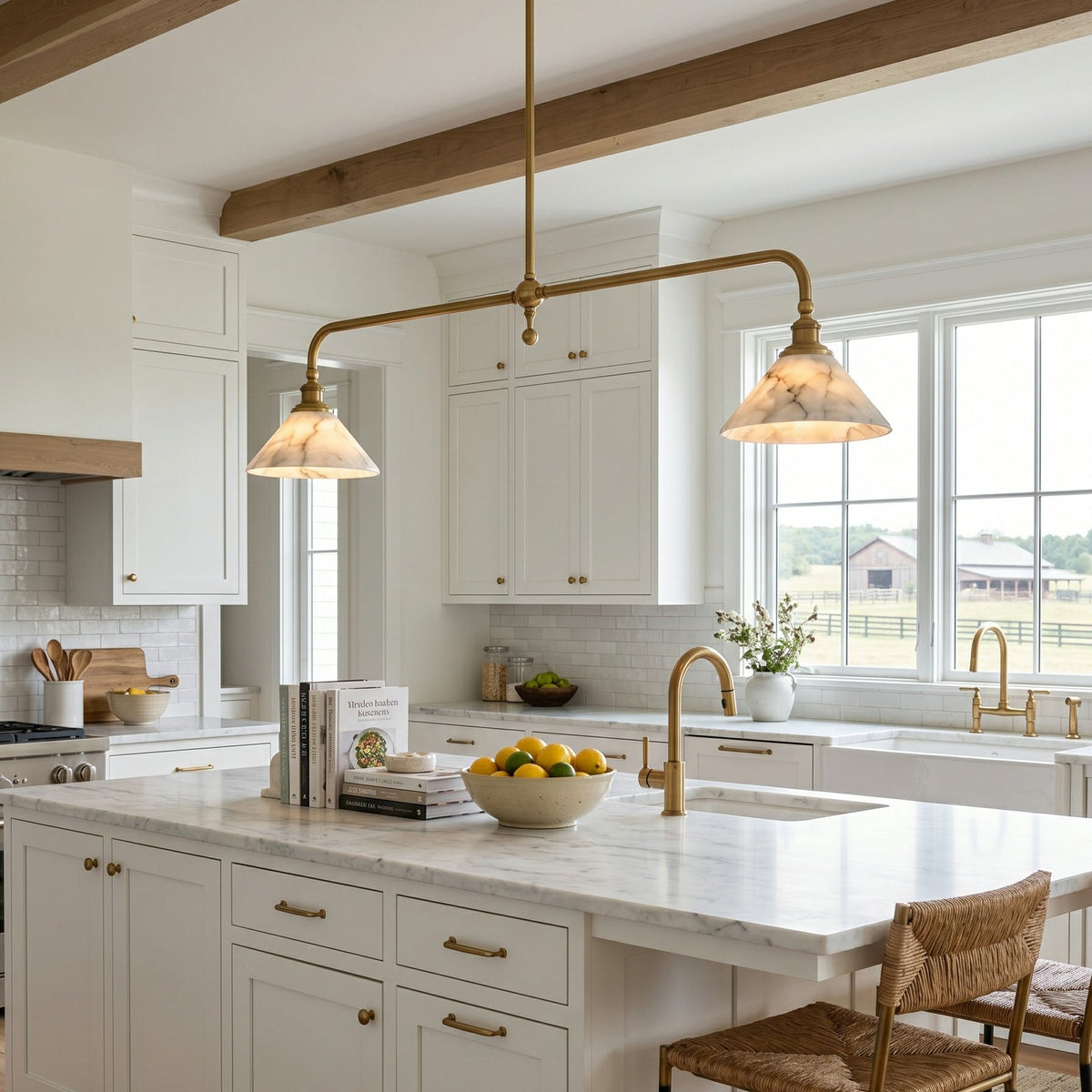Niveine Alabaster Pendant Light