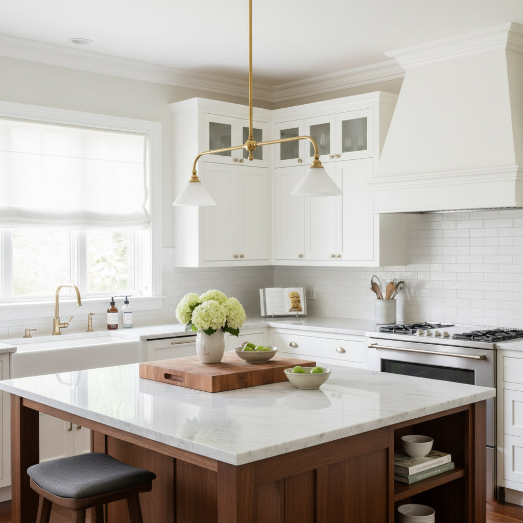 Veima Brass Linear Pendant Light