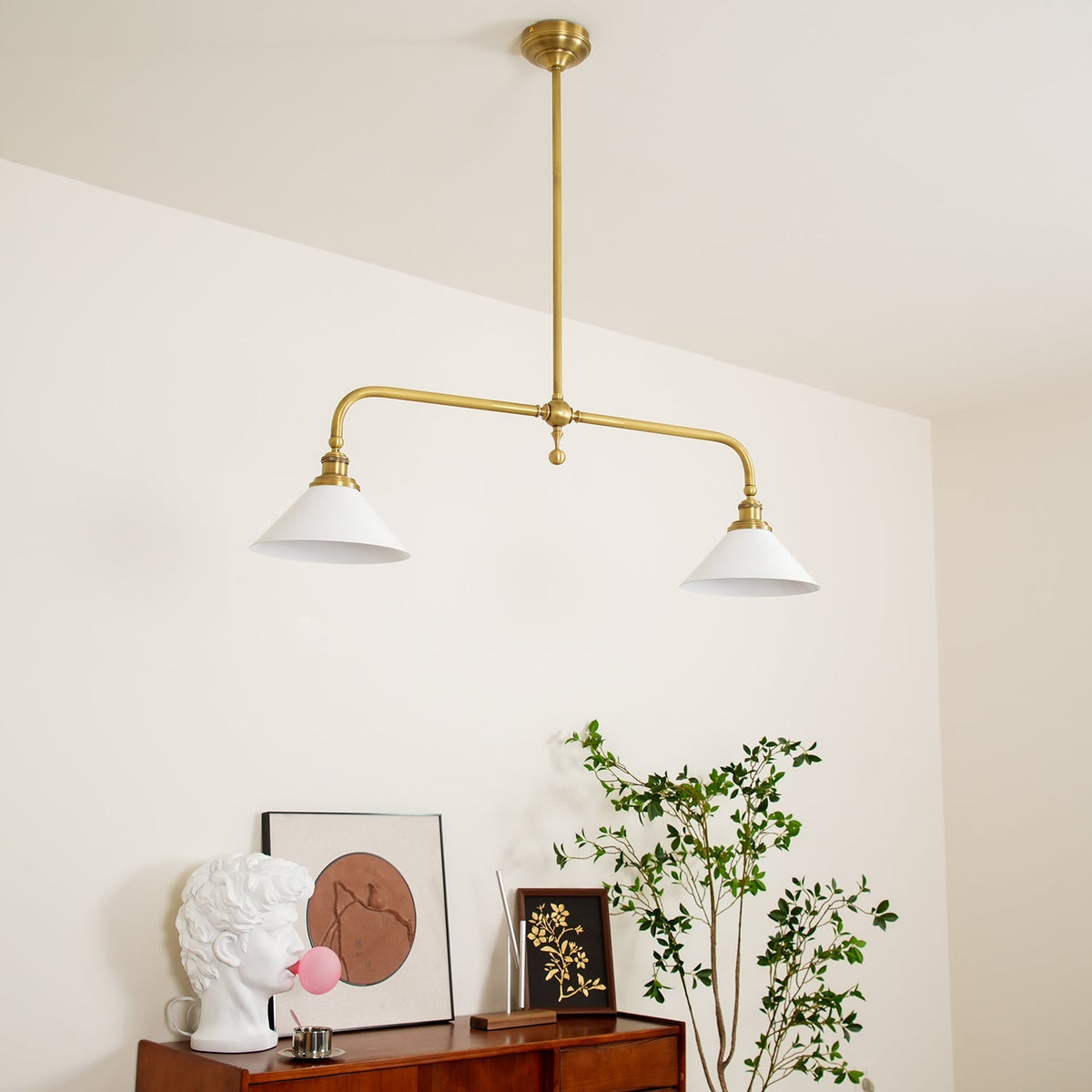 Veima Brass Linear Pendant Light