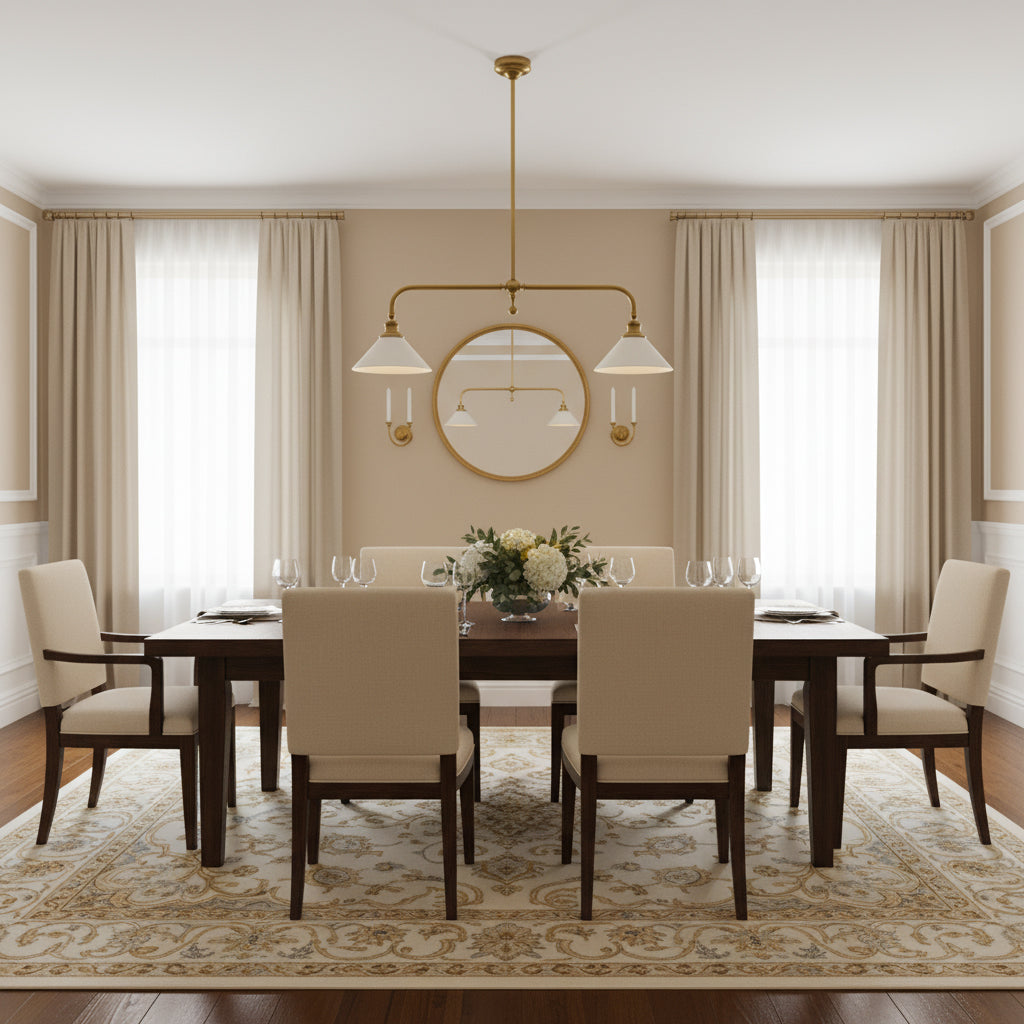 Veima Brass Linear Pendant Light
