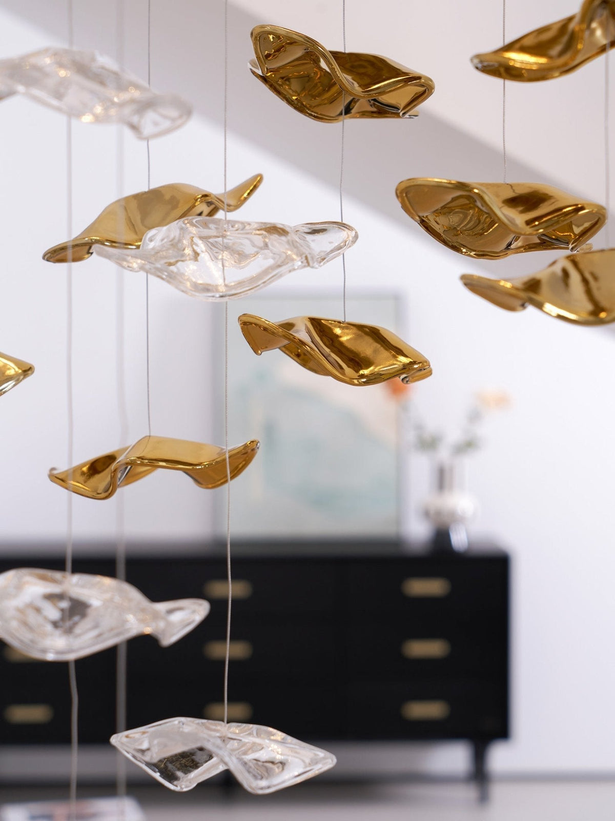 Lisk Luxury Brass Linear Chandelier