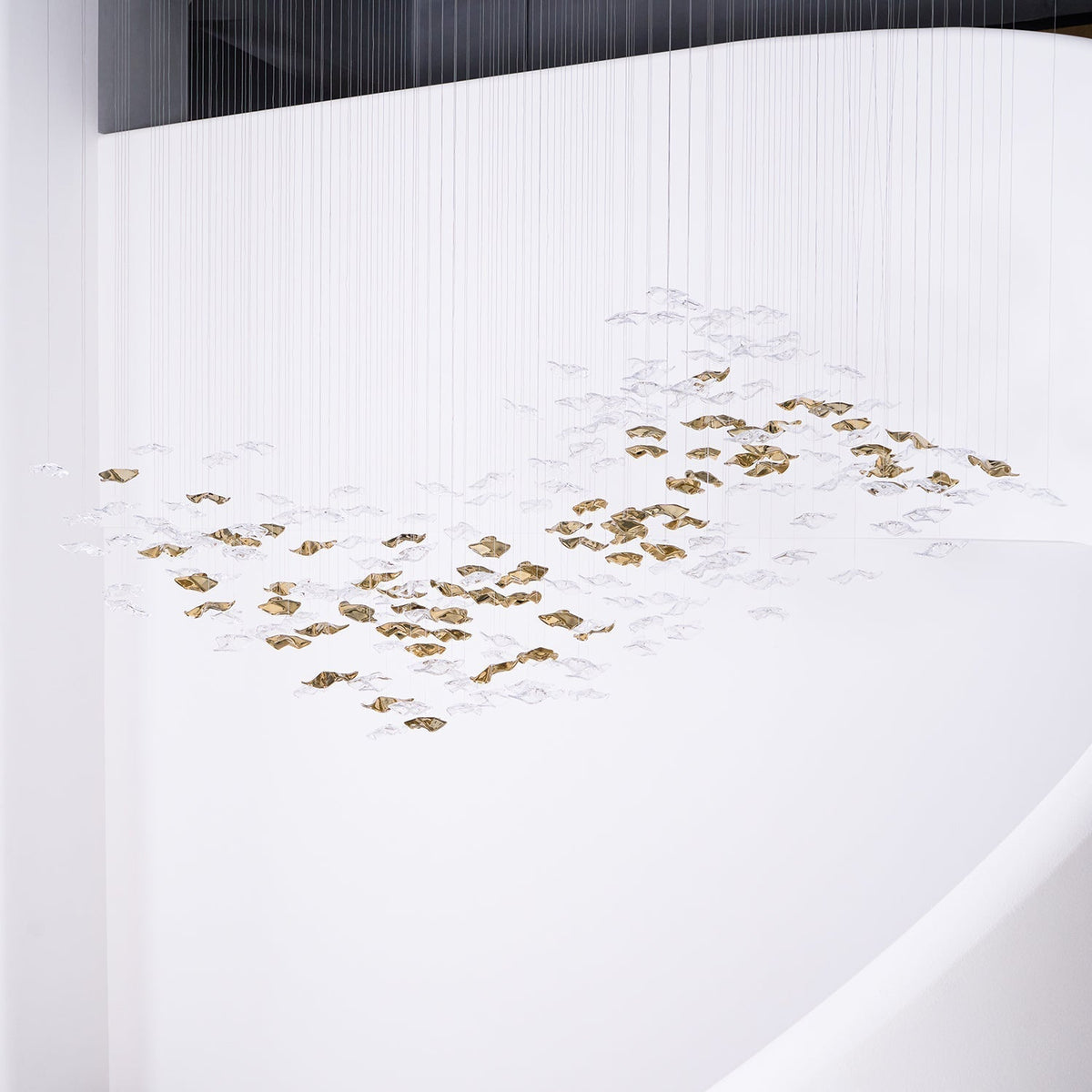 Nephele Crystal Leaf Chandelier