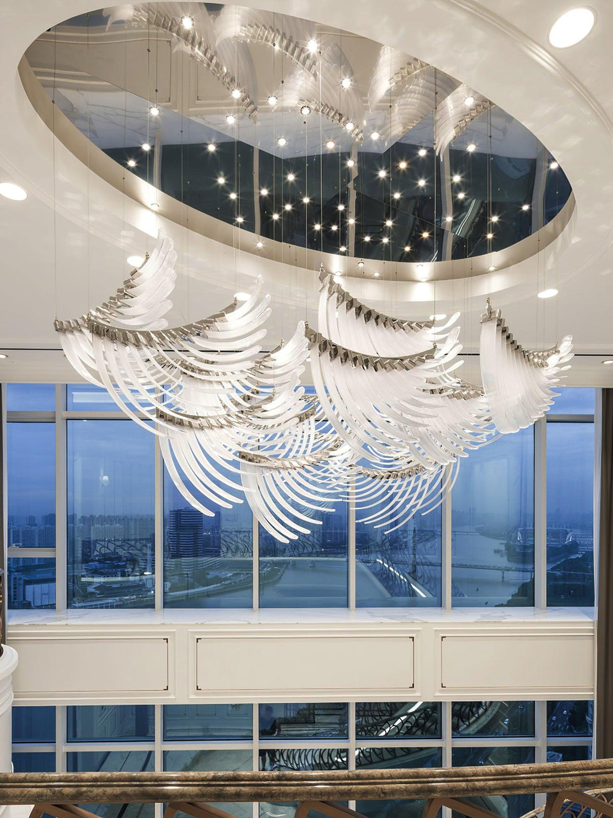 Tiered Postmodern Luxury Palmette Chandelier