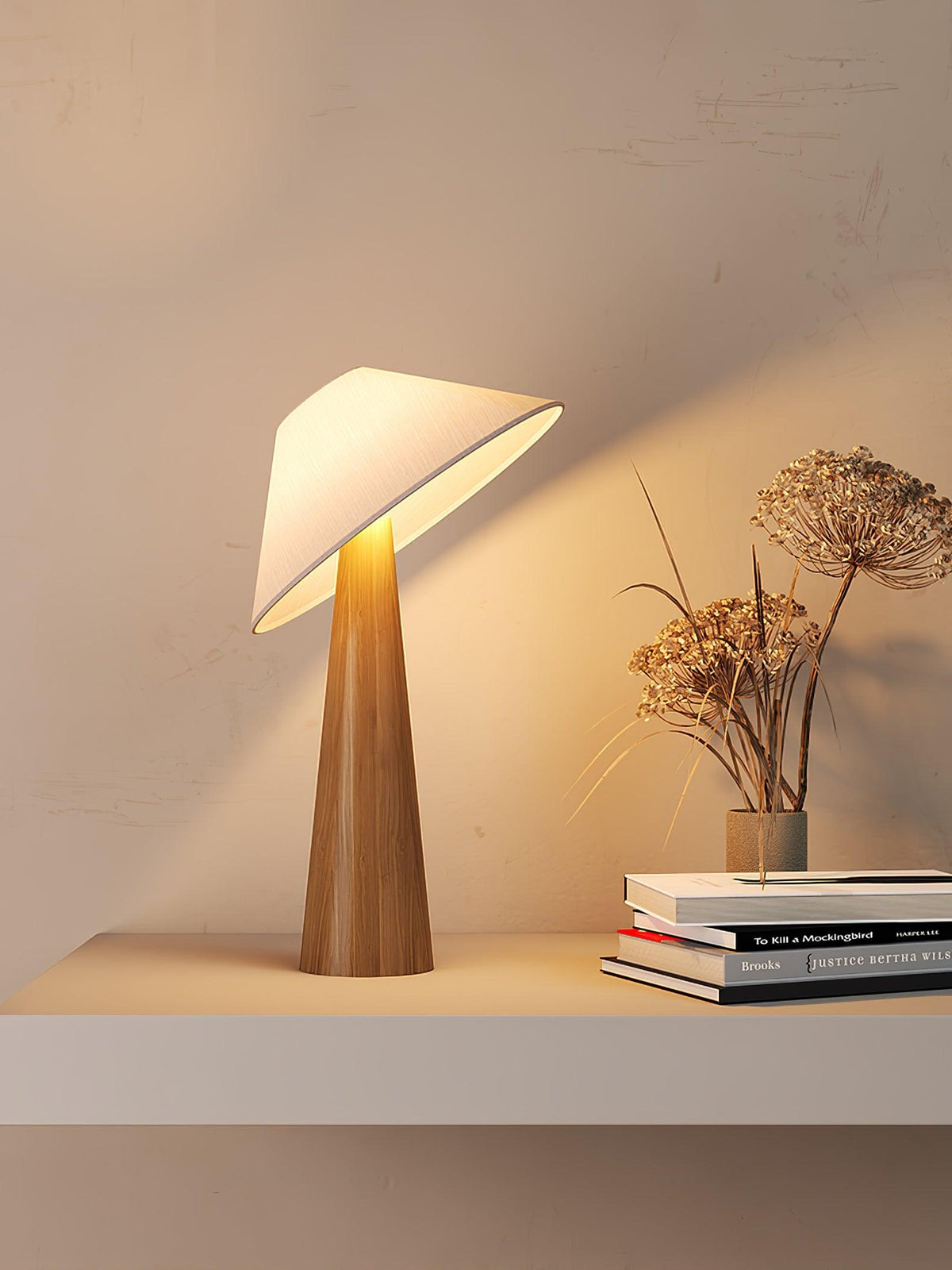 Vosile Sculptural Wood Table Lamp
