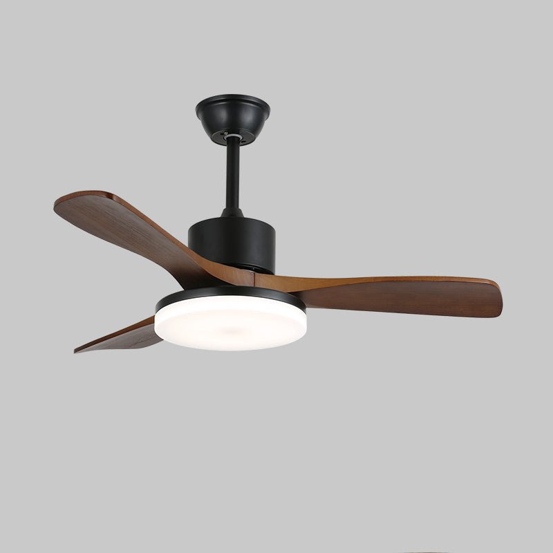 Darian Minimalist Wood Ceiling Fan Light