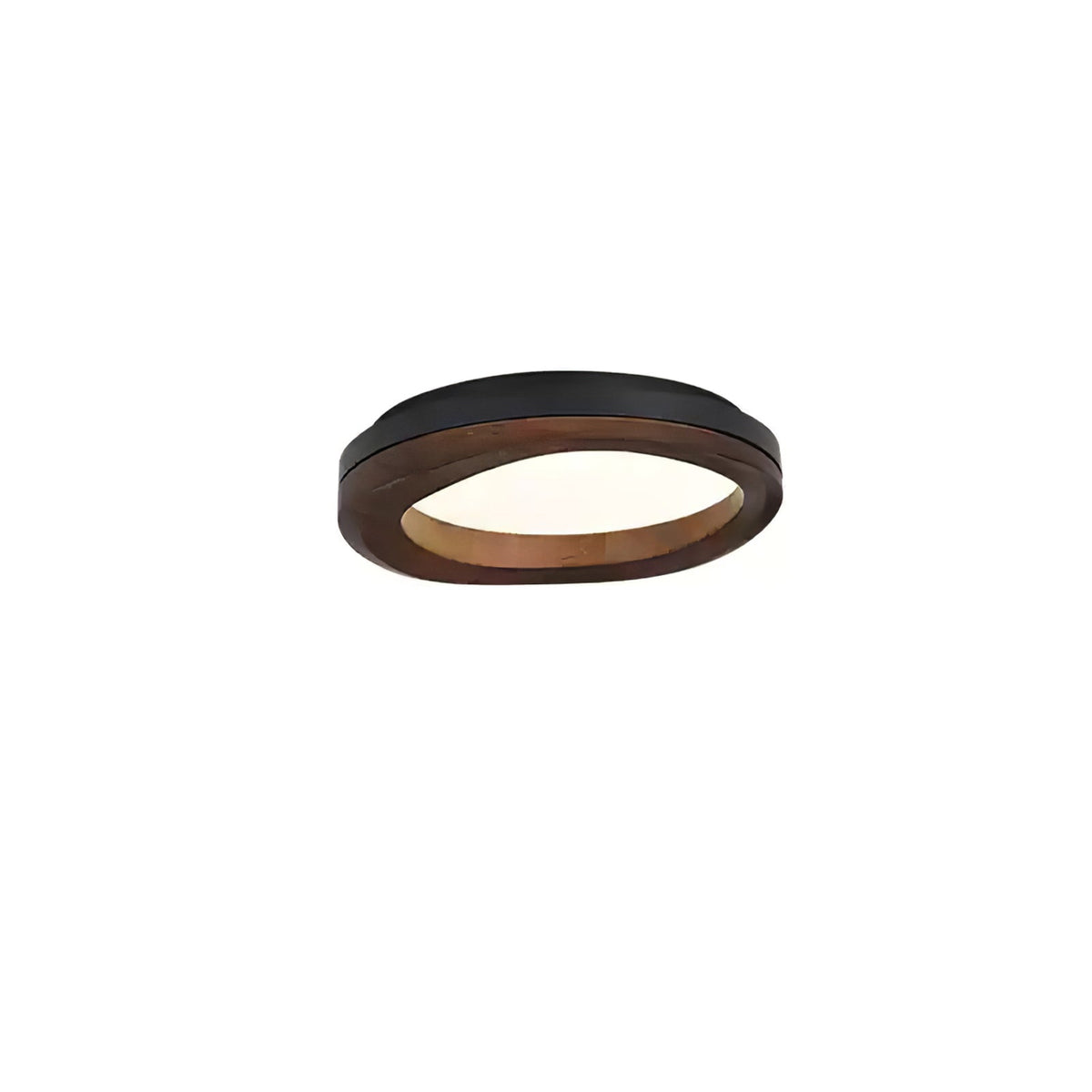 Artalis Walnut Wood Flush Mount